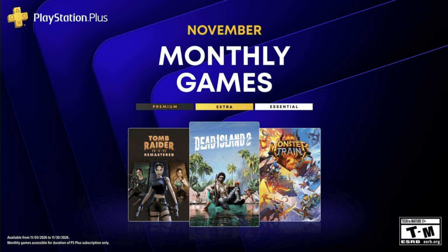 Katalog gier PS Plus Listopad 2026